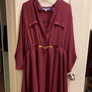 Maroon Classic Sundress Size 2X